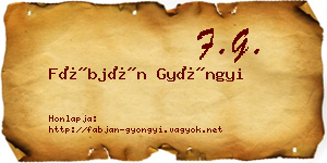 Fábján Gyöngyi névjegykártya